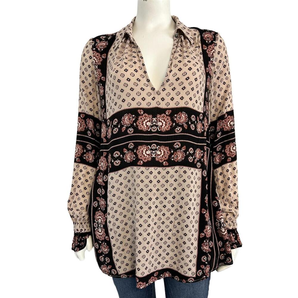 Free People Changing Times long sleeve boho tunic top s - Picture 3 of 9